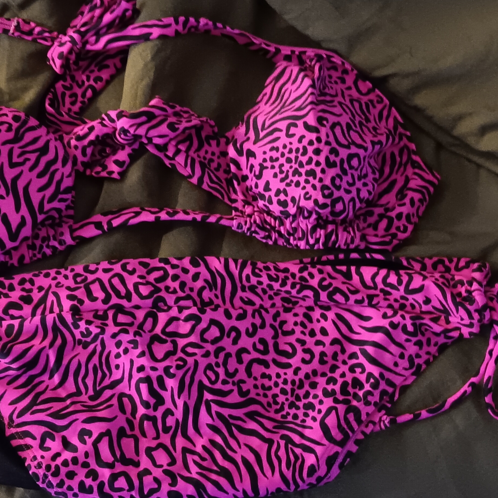 Torrid Pink Bra with Animal Print